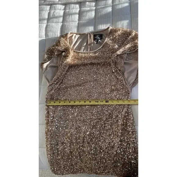 Adrianna Papell - Sequin Embellished Cocktail Dress - Size 14 - Picture 10 of 11